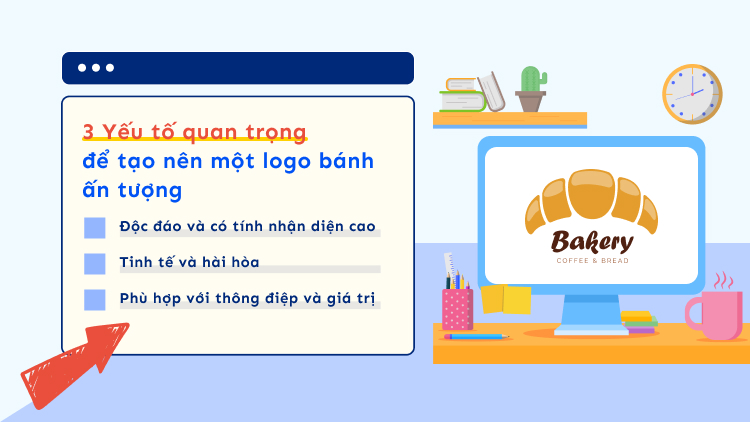 3 Yếu tố quan trọng để tạo nên một logo bánh ấn tượng