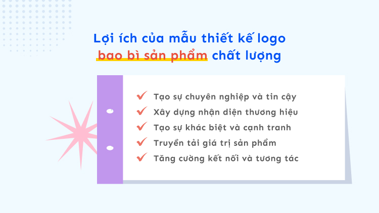 Lợi ích của mẫu thiết kế logo bao bì sản phẩm chất lượng