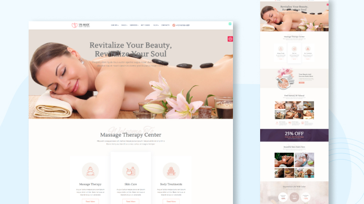 Một số mẫu thiết kế website spa nổi bật nhất 1