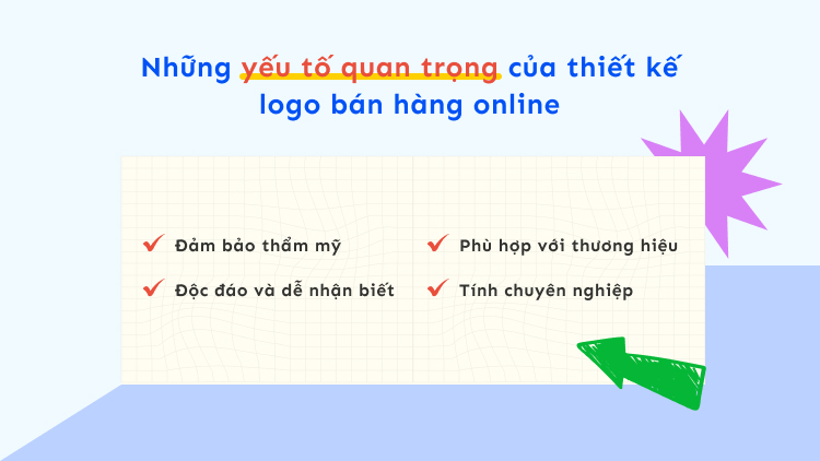 Những yếu tố quan trọng của thiết kế logo bán hàng online