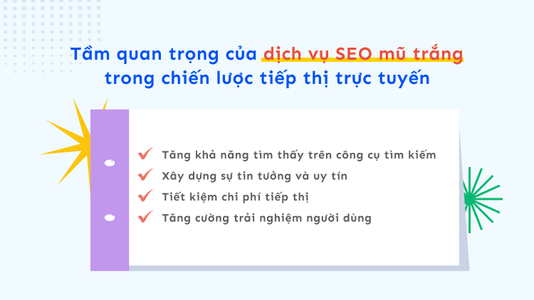 Tầm quan trọng của dịch vụ SEO mũ trắng trong chiến lược tiếp thị trực tuyến
