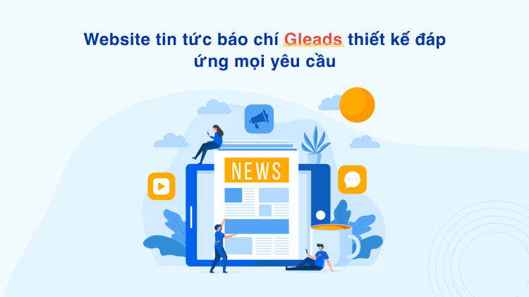 Website tin tức báo chí GLEADS thiết kế đáp ứng mọi yêu cầu
