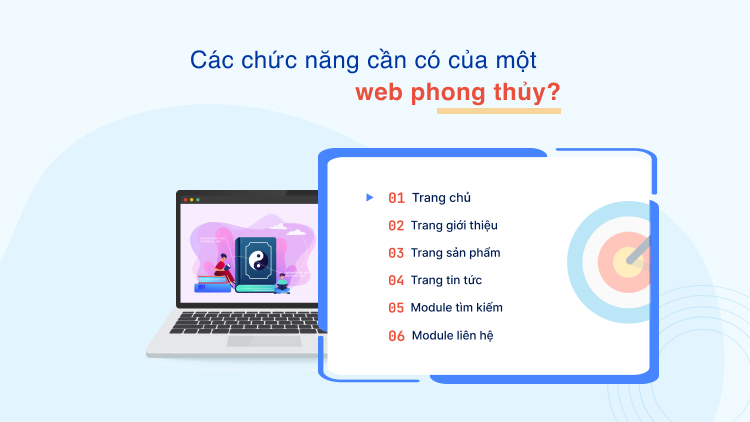 Các chức năng cần có của một web phong thủy?