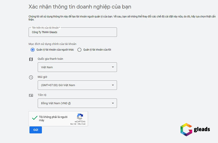 Cài đặt Google Adwords