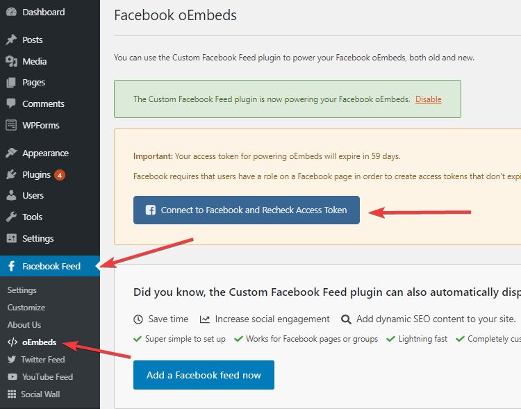 chèn facebook vào wordpress
