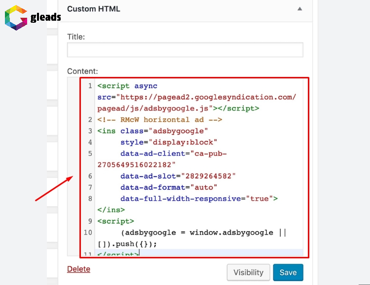 Hoàn tất dán mã HTML