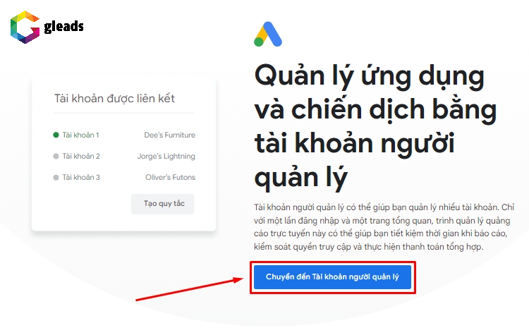 Hướng dẫn tạo tài khoản Google MCC