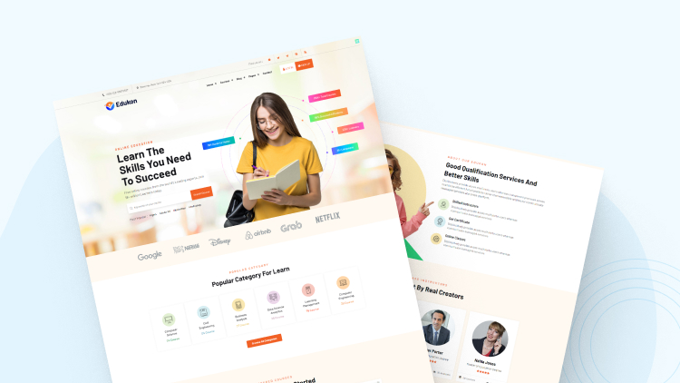 mẫu thiết kế web trường học