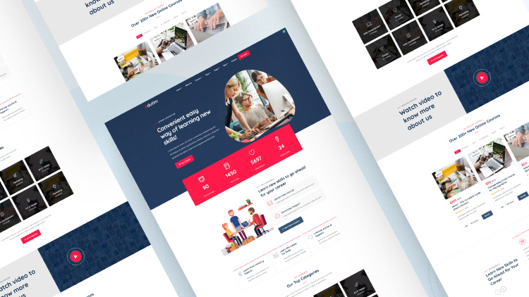 mẫu thiết kế website dạy học