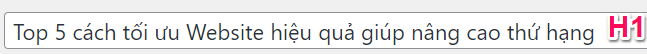 minh họa thẻ tiêu đề H1
