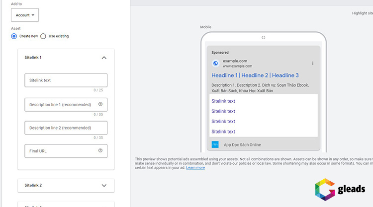 Nhập tiện ích mở rộng liên kết