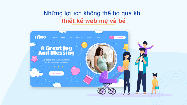 Những lợi ích không thể bỏ qua khi thiết kế web mẹ và bé