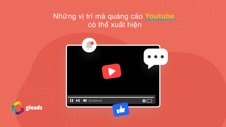 Những vị trí mà quảng cáo Youtube có thể xuất hiện