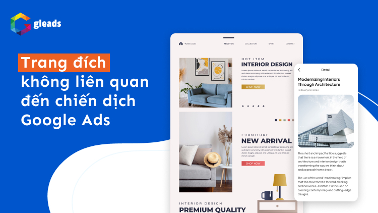 Quảng cáo Google Ads không cắn tiền do trang đích