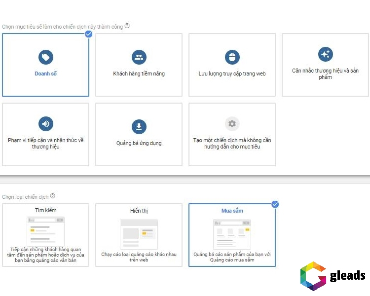 Tạo chiến dịch google shopping ads