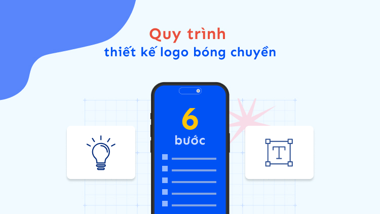 Tạo logo bóng chuyền đơn giản với quy trình thiết kế cơ bản cho doanh nghiệp