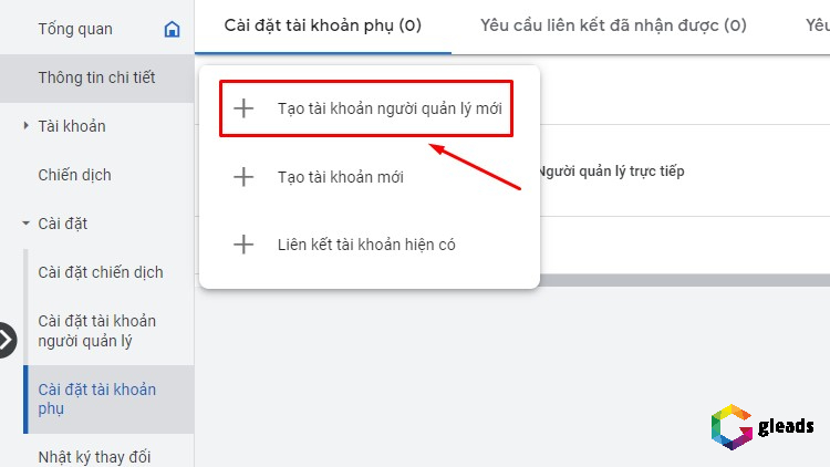 Tạo Mcc google ads mới