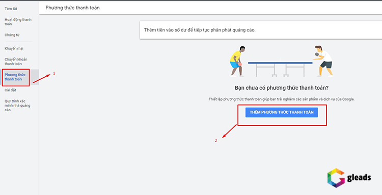 Thêm thanh toán Google Ads