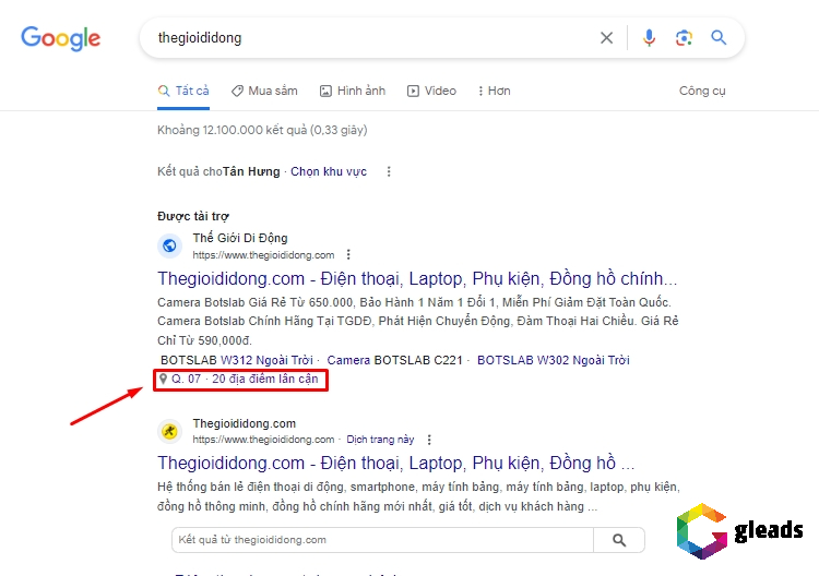 Quảng cáo địa điểm trên google