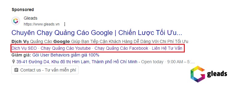 Tiện ích mở rộng liên kết trang web