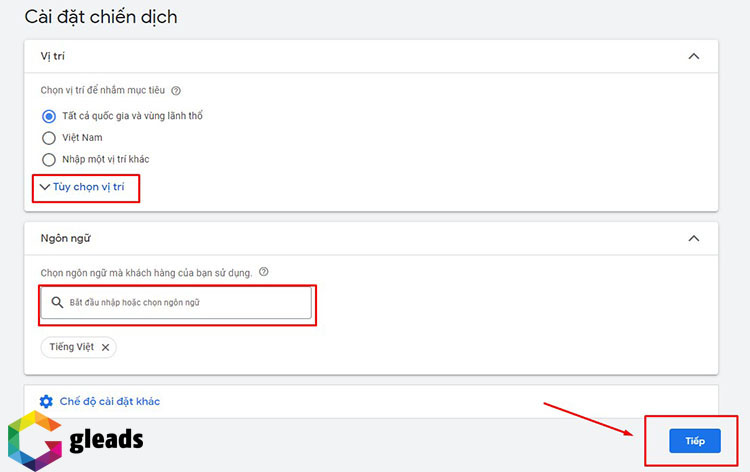 Vị trí và ngôn ngữ
