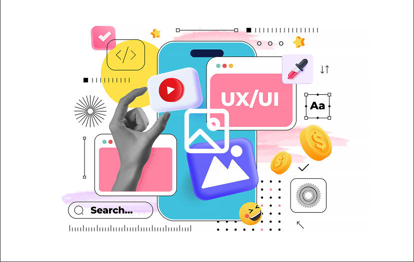 TEMPLATE-BASED E-COMMERCE WEBSITE DESIGN illustration