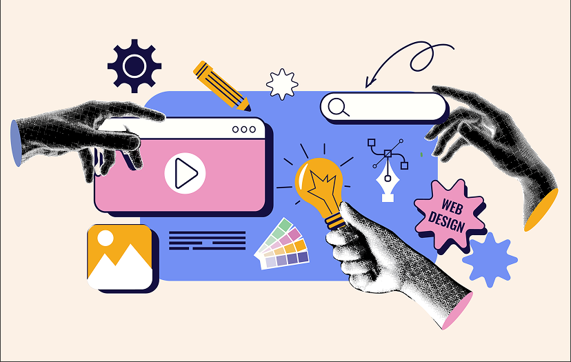 TEMPLATE-BASED WEB DESIGN PACKAGE illustration