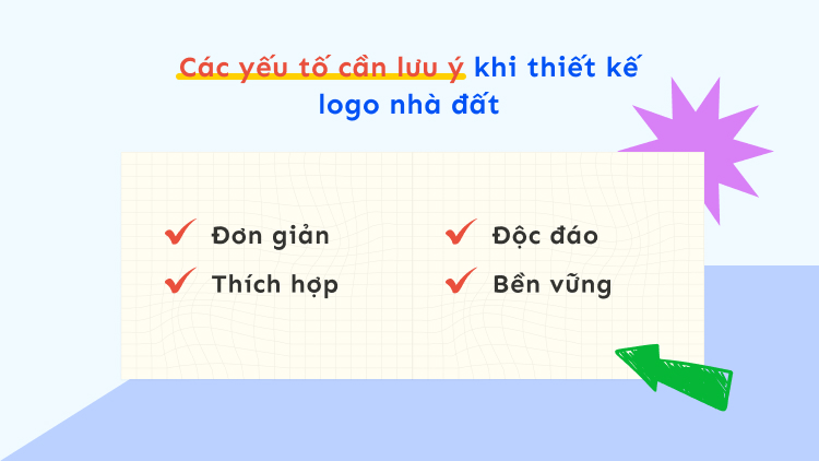 Các yếu tố cần lưu ý khi thiết kế logo nhà đất