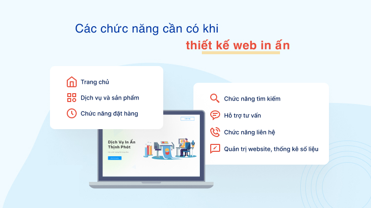 Các chức năng cần có khi thiết kế web in ấn