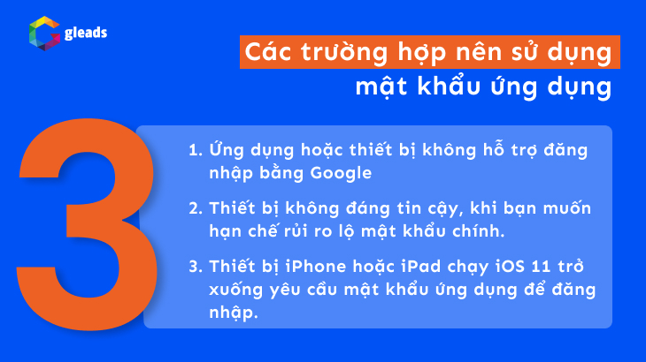 Các trường hợp nên sử dụng mật khẩu ứng dụng Gmail