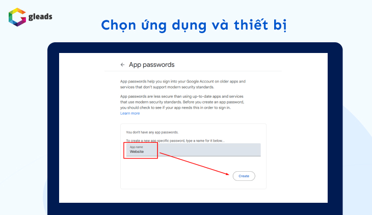 Chọn ứng dụng và thiết bị