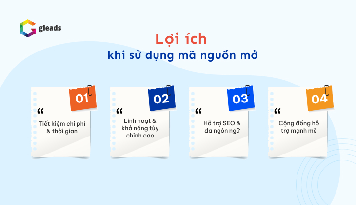 Lợi ích khi sử dụng mã nguồn mở