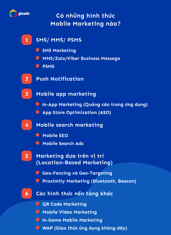 Có những hình thức smartphone marketing nào?