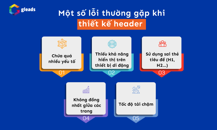 Một số lỗi thường gặp khi thiết kế header