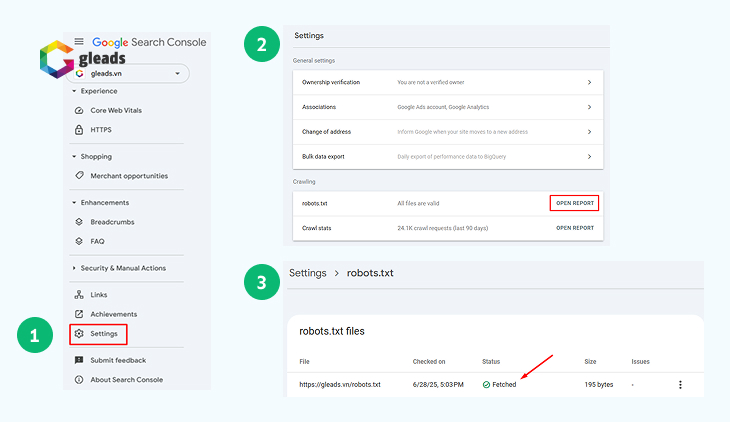 Hướng dẫn kiểm tra tệp Robots.txt của website bằng Google Search Console