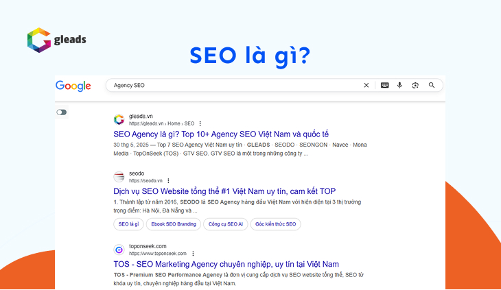 SEO là cải thiện thứ hạng của một trang web trên kết quả tìm kiếm tự nhiên