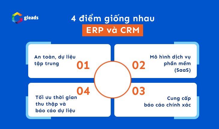 4 điểm tương đồng của ERP và CRM