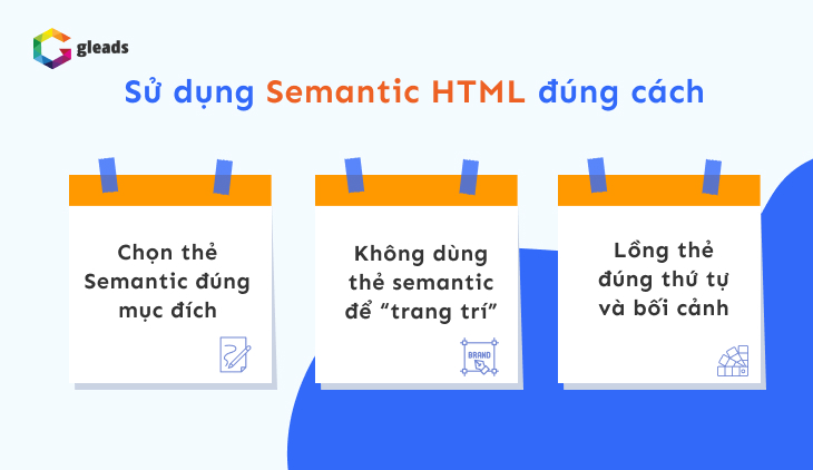 Sử dụng Semantic HTML đúng cách