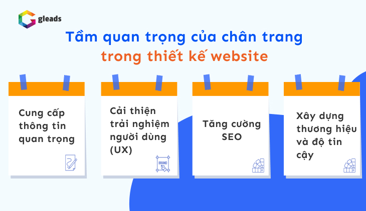 Tầm quan trọng của chân trang trong thiết kế website
