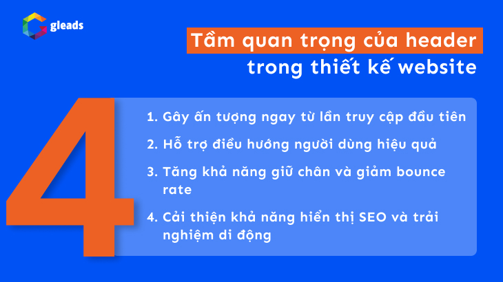 Tầm quan trọng của header trong thiết kế website