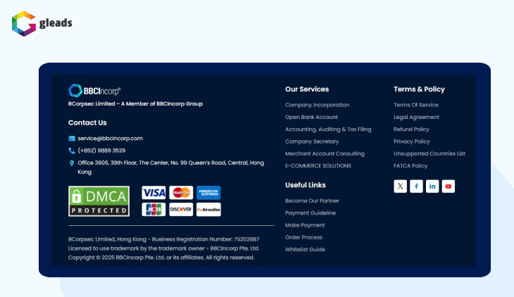 Thiết kế bố cục footer hợp lý