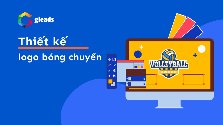 Thiết kế logo bóng chuyền theo yêu cầu tại Gleads