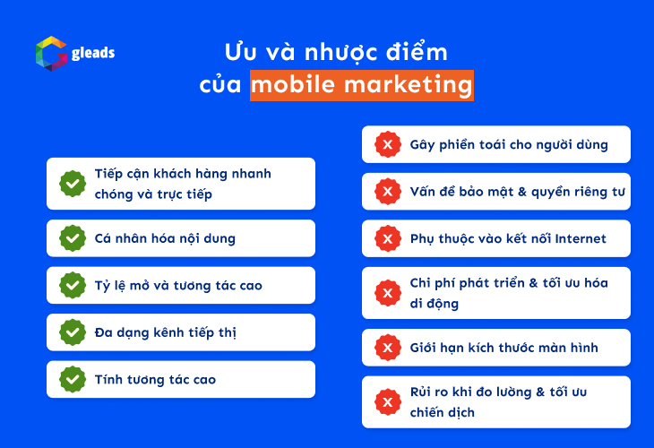 Ưu & nhược điểm của mobile marketing